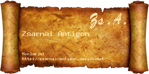 Zsarnai Antigon névjegykártya